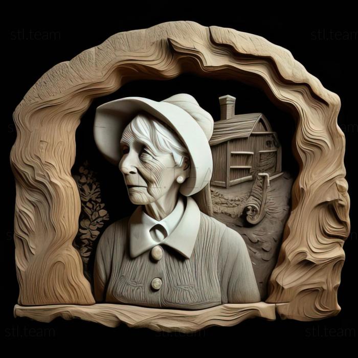 3D модель Бабуся Мозес американська художниця (STL)